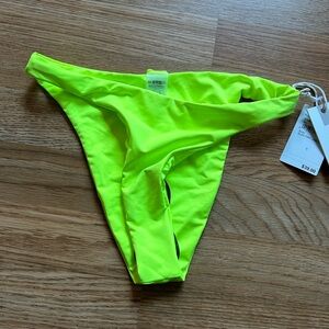 NWT GOOD AMERICAN electric lime bikini bottom size 1